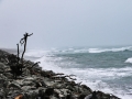 Le bord de mer d'Hokitika, tourmenté à souhait